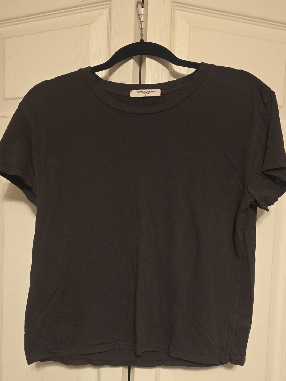 perfectwhitetee Short Sleeve Tee in Charcoal